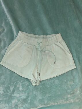 Soft Aqua Drawstring Women's Lounge Shorts medium 6 8 all in motion